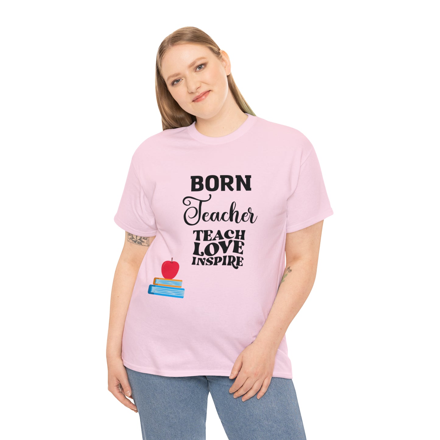 Born Teacher Unisex Heavy Cotton Tee