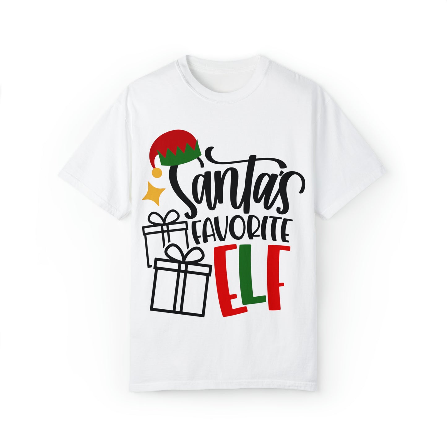 Santa's Favorite Elf Unisex Garment-Dyed T-shirt