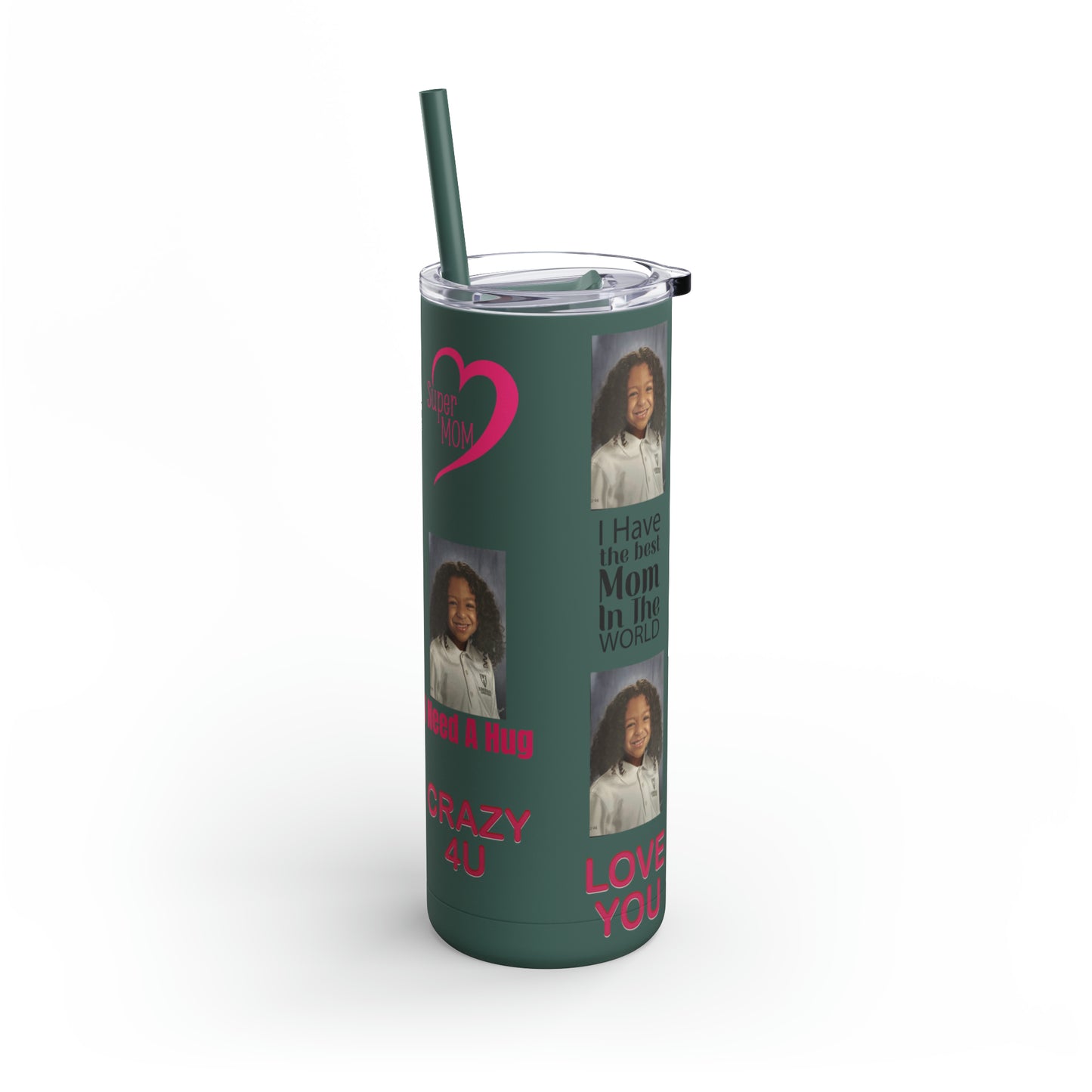 Mom Photo Tumbler, Valentine's Day gift, Birthday gift, Mother's Day Gift, Tumblers, Gift for her, Skinny Matte Tumbler, 20oz