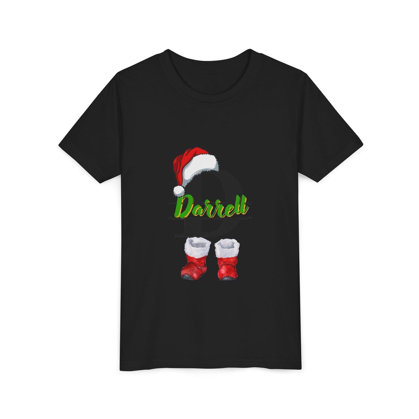 Personalized Christmas Youth Tee, Holiday T-Shirt, Cute Gift for Kids, Winter Apparel, Festive Short Sleeve Shirt