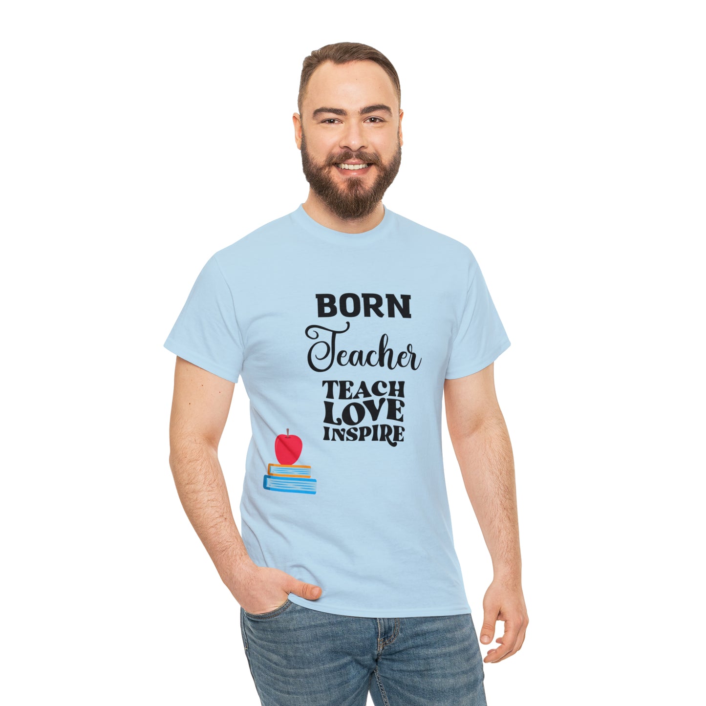 Born Teacher Unisex Heavy Cotton Tee