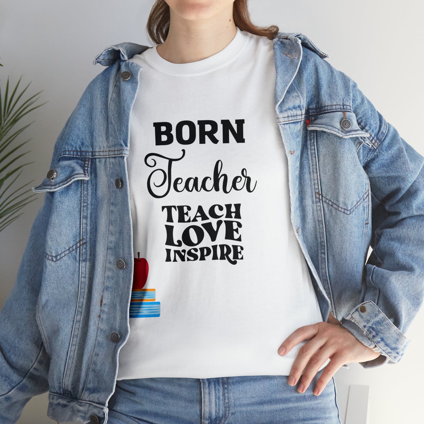 Born Teacher Unisex Heavy Cotton Tee