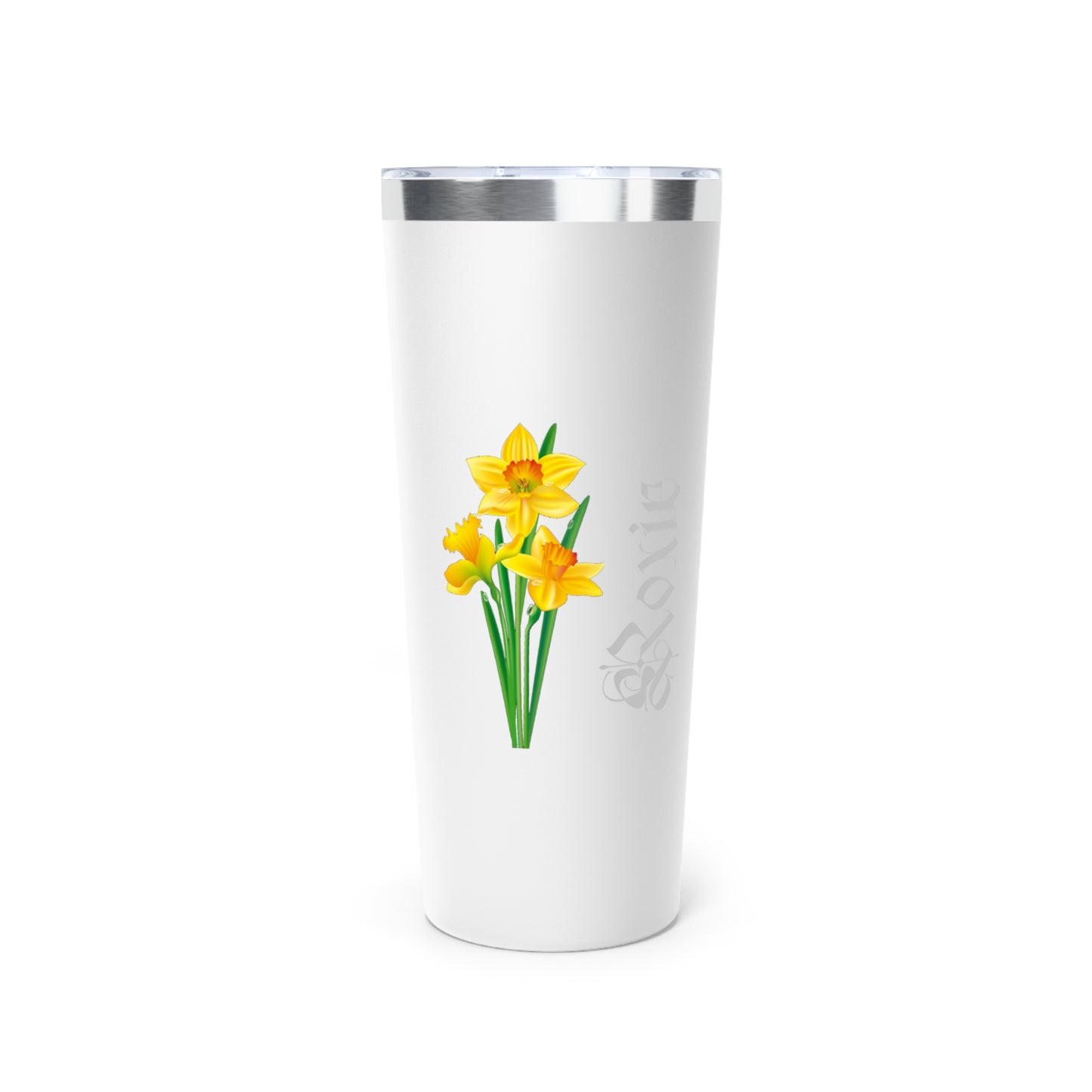 March Personalized Birth Flower 22 oz Tumbler, Personalized Birth Flower Coffee Cup With Name, Gifts for Her, Bridesmaid Proposal, Party Favor
