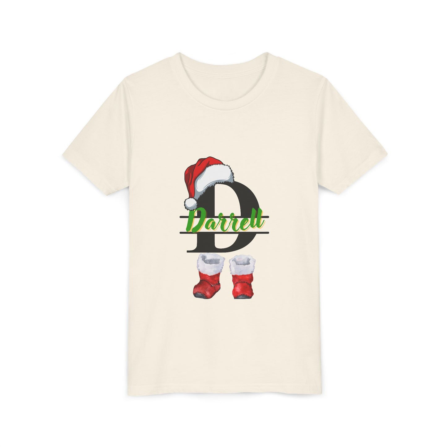 Personalized Christmas Youth Tee, Holiday T-Shirt, Cute Gift for Kids, Winter Apparel, Festive Short Sleeve Shirt