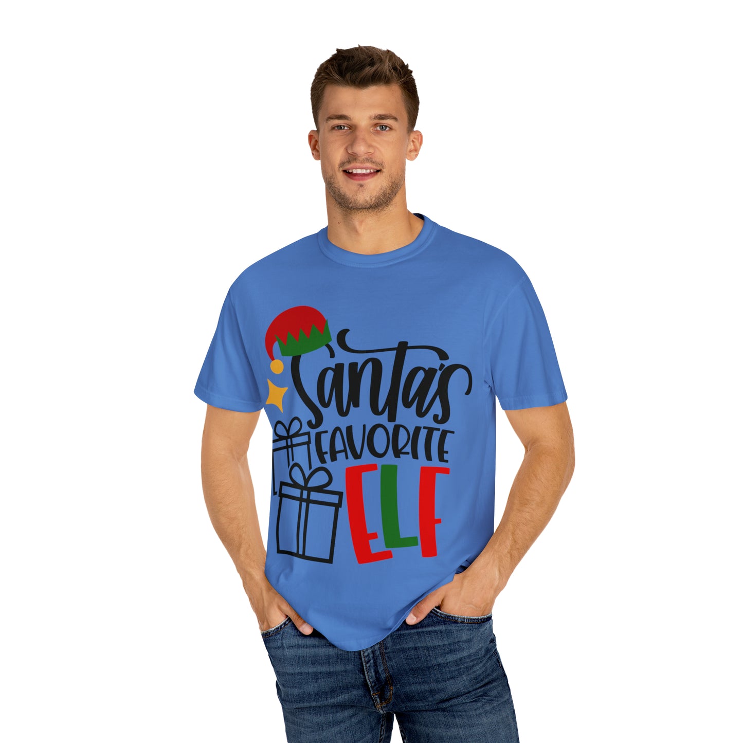 Santa's Favorite Elf Unisex Garment-Dyed T-shirt
