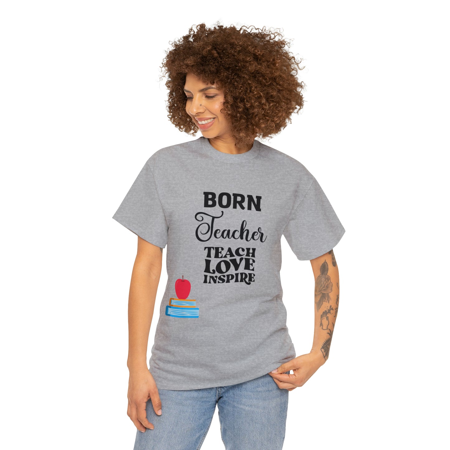 Born Teacher Unisex Heavy Cotton Tee