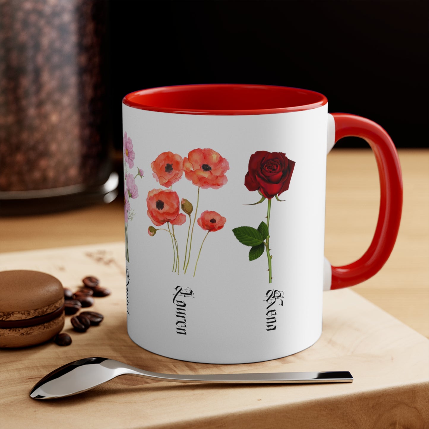 Custom Birth Month Flower mug, Mother's Day Gift, Plant Mom Mug, Custom Mom Mug, Mothers Day Mug, Plant mom mug Two-Tone Coffee Mugs