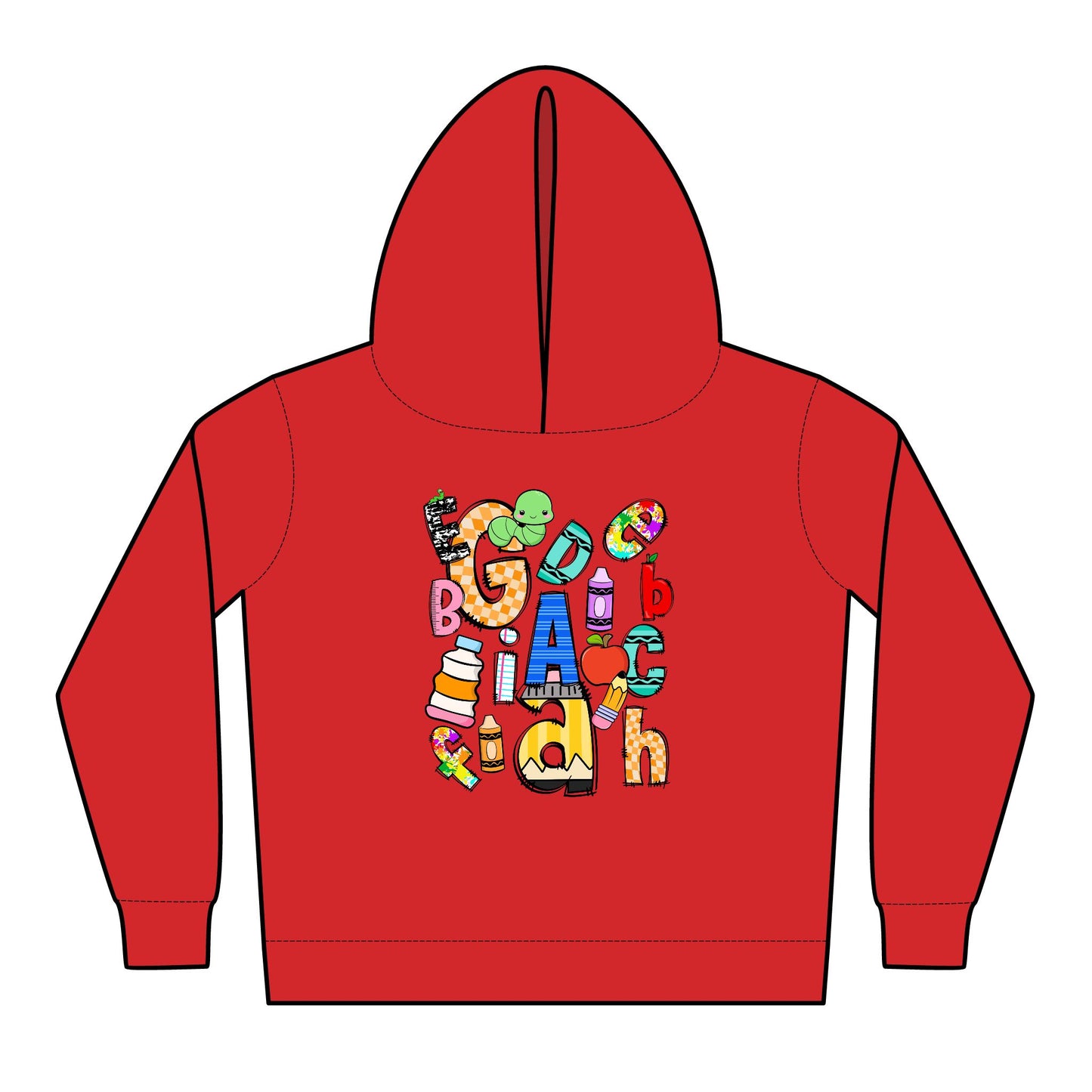 Colorful Fleece Hoodie for Toddlers - Fun & Playful Design, Cozy Kids Wear, Gift for Birthdays, Holidays, Everyday Comfort