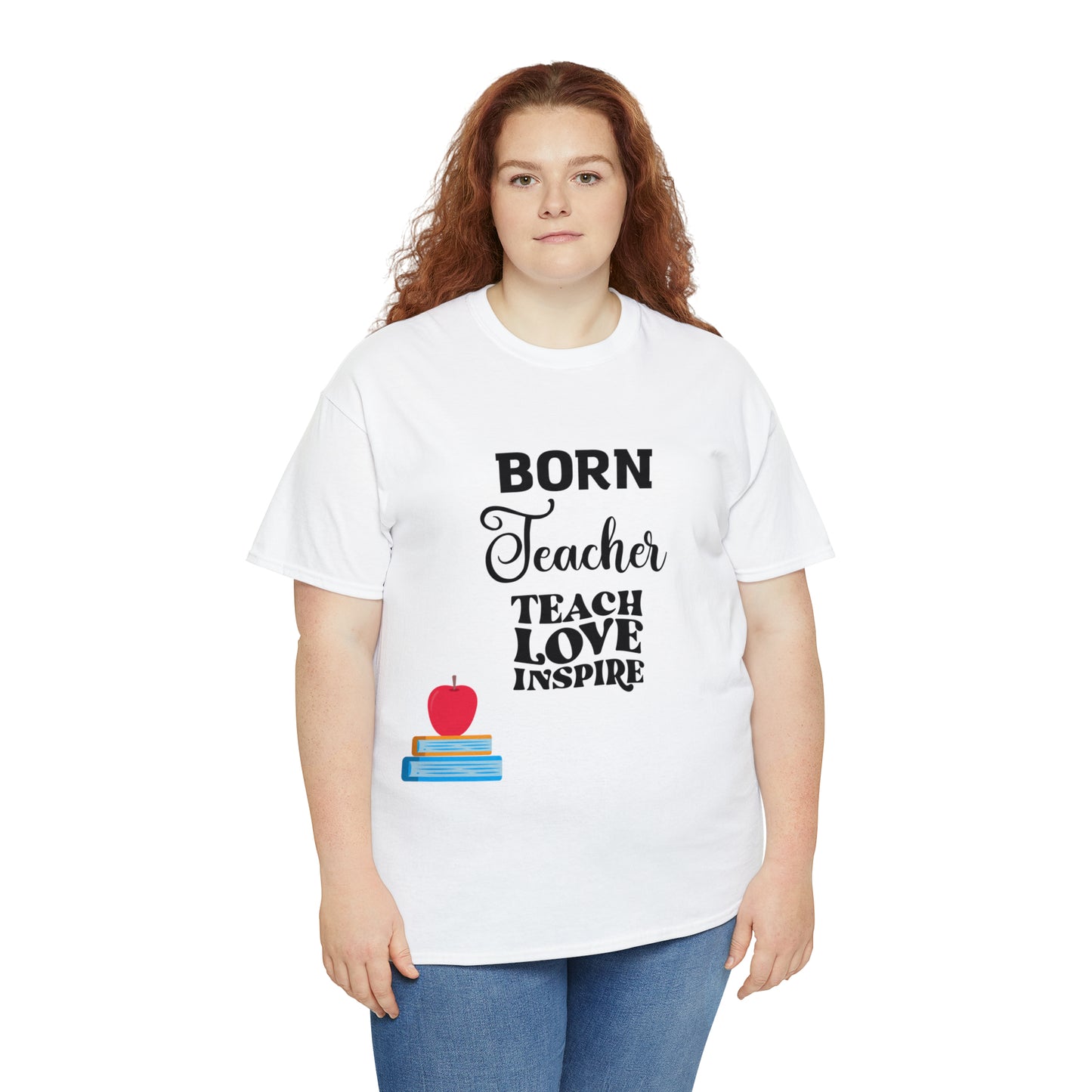Born Teacher Unisex Heavy Cotton Tee