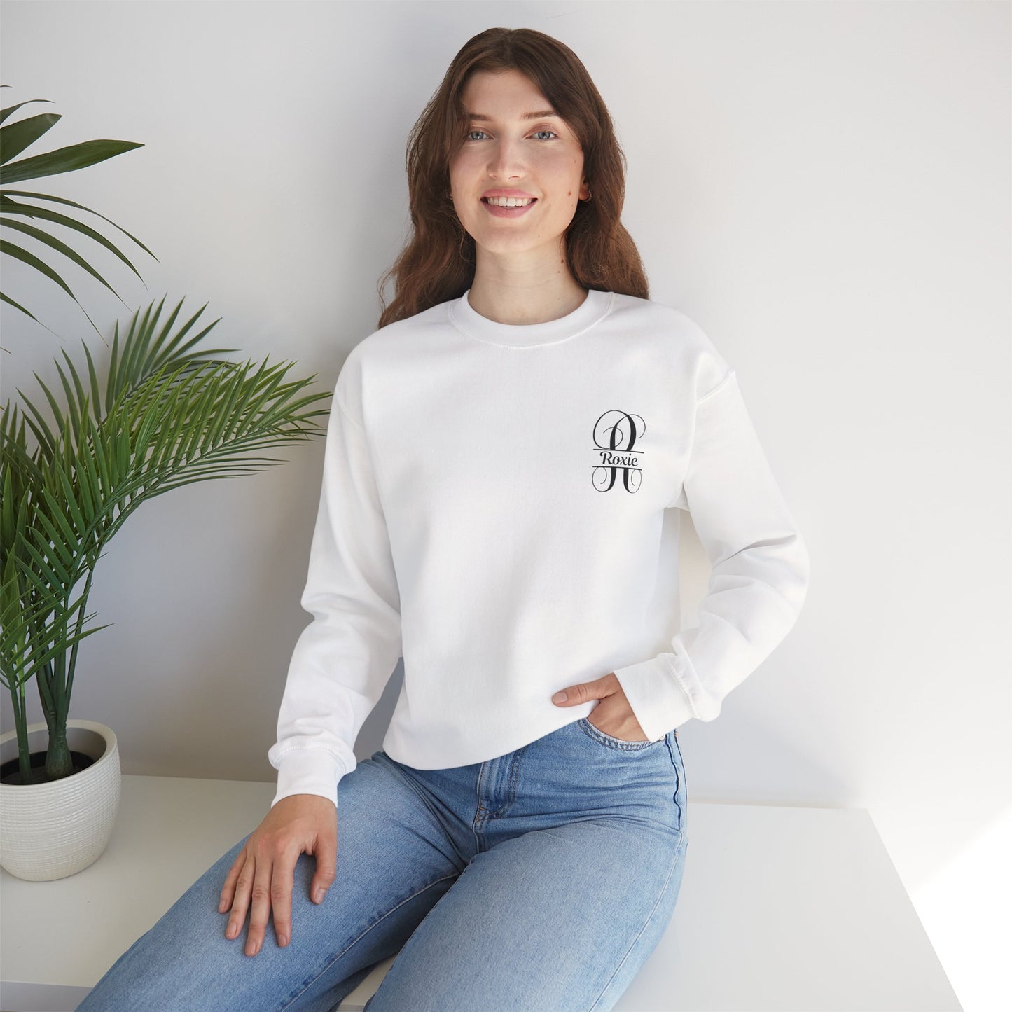 Personalized unisex sweatshirt, Crewneck, Gift for Her, Gift for Him, Fancy Monogram Sweatshirt, Adult Crewneck Sweatshirt