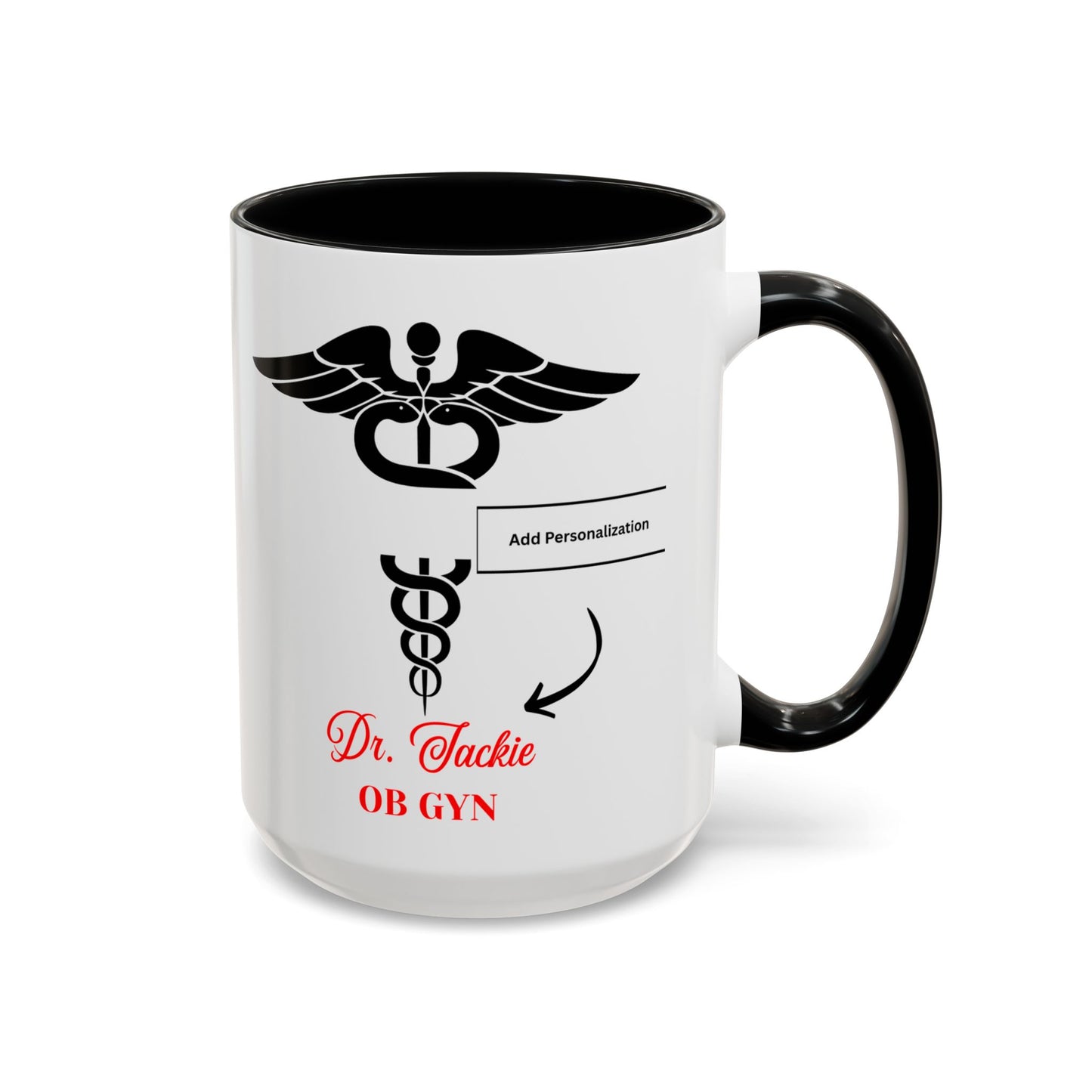 Personalized Accent Coffee Mug | Father's Day Gift, Dad Mug, Coffee Lover Gift, Family Appreciation, Unique Drinking Cup