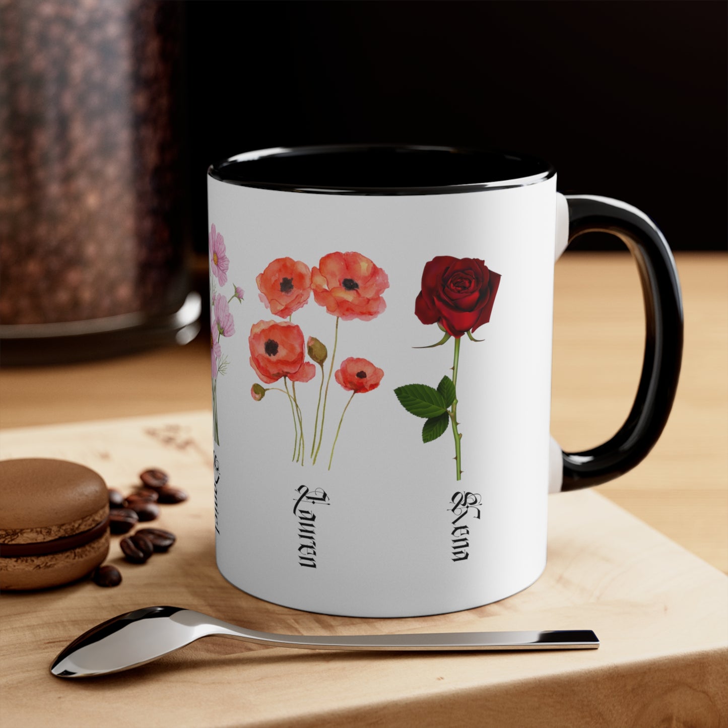 Custom Birth Month Flower mug, Mother's Day Gift, Plant Mom Mug, Custom Mom Mug, Mothers Day Mug, Plant mom mug Two-Tone Coffee Mugs