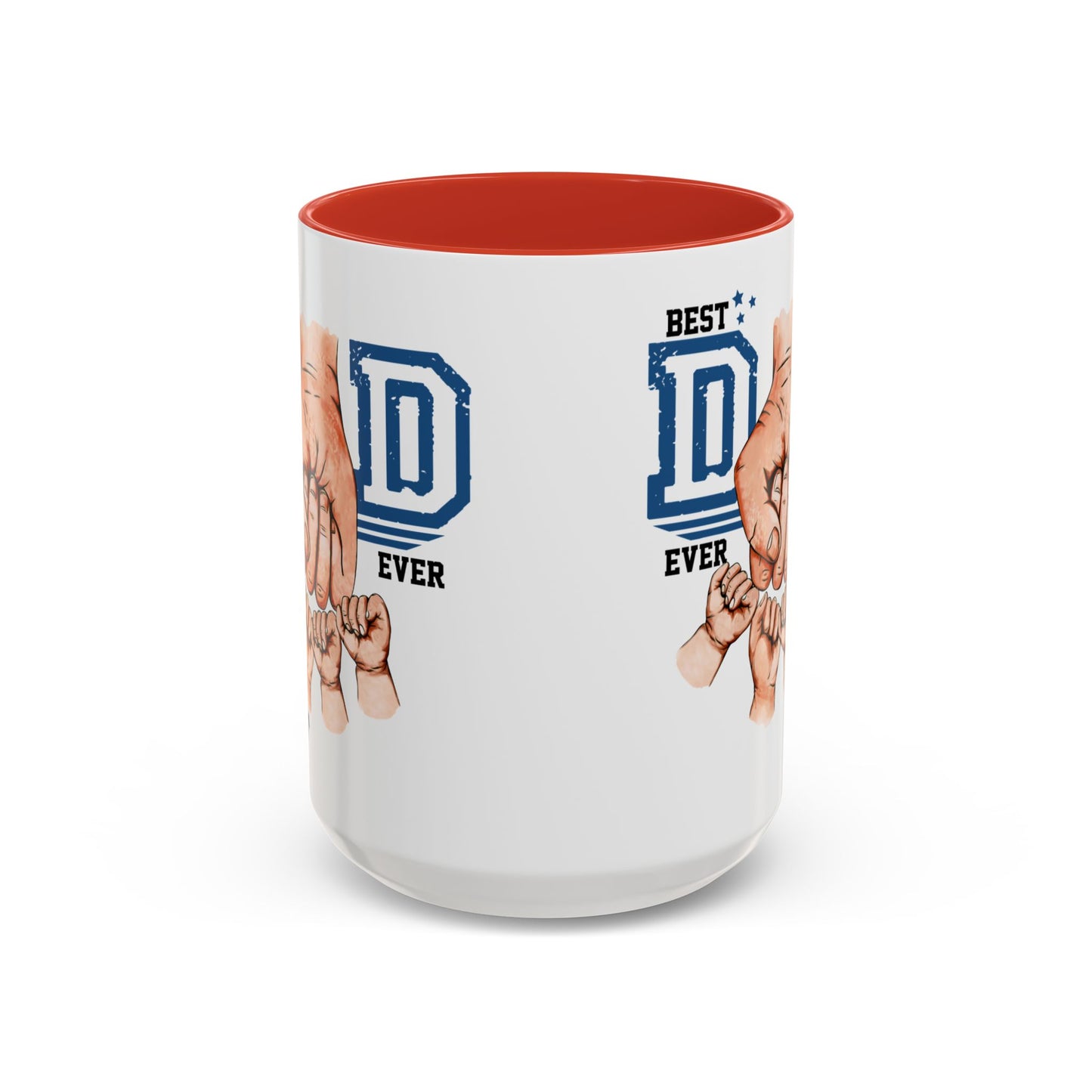 Best Dad Ever 4-kids Accent Coffee Mug | Father's Day Gift, Dad Mug, Coffee Lover Gift, Family Appreciation, Unique Drinking Cup