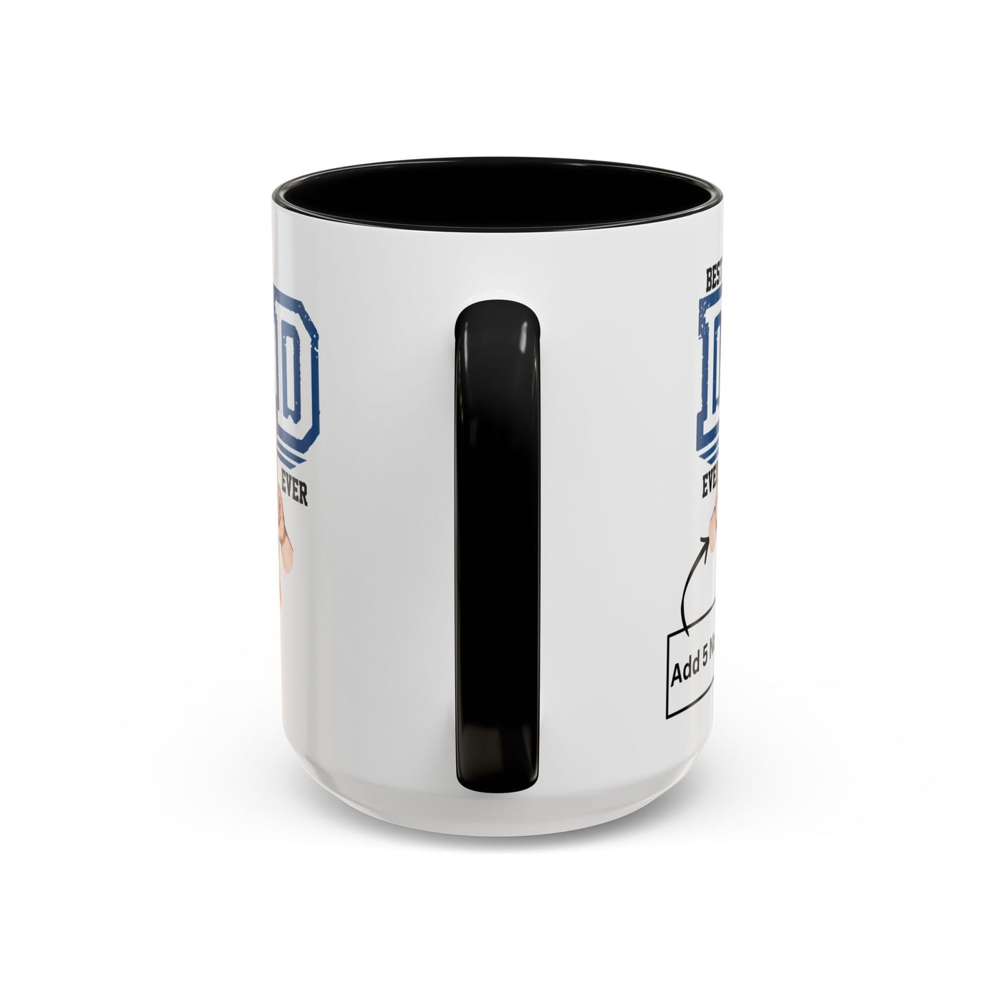 Best Dad Ever 5-kids Accent Coffee Mug | Father's Day Gift, Dad Mug, Coffee Lover Gift, Family Appreciation, Unique Drinking Cup