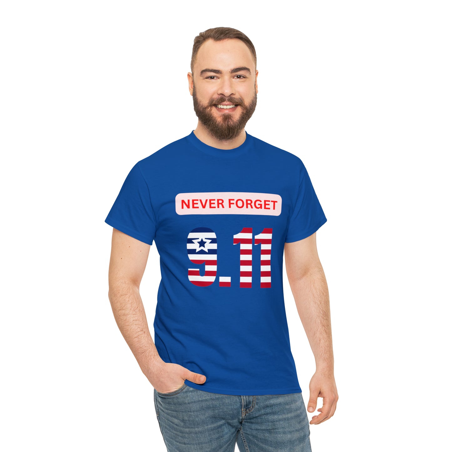 Unisex Heavy Cotton Tee - Never Forget 9/11