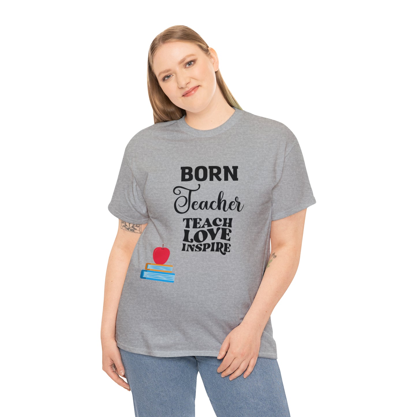 Born Teacher Unisex Heavy Cotton Tee