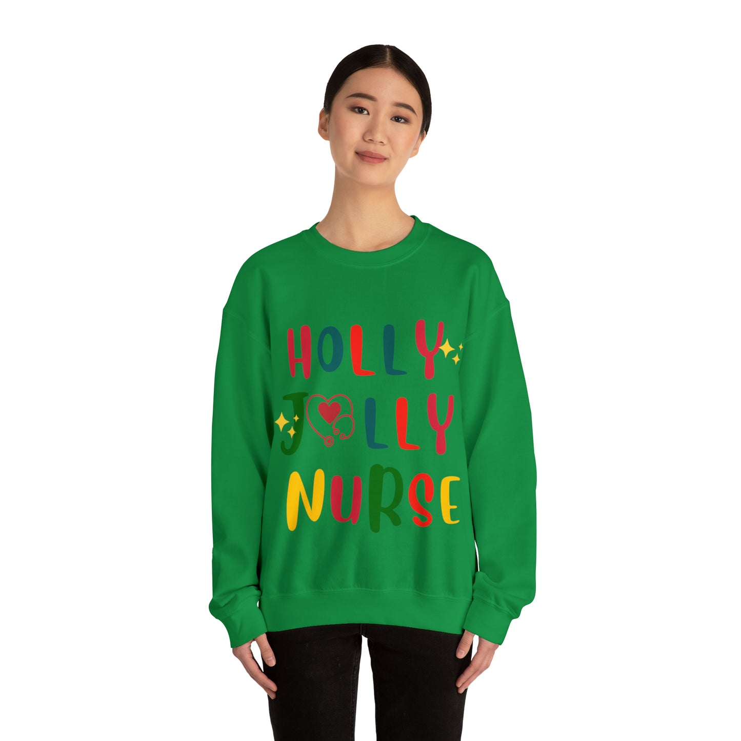 Santa's HollyJolly Nurse, Christmas Shirt, Christmas Gift, Nurse Christmas Sweatshirt, Nurse Xmas Shirt, Cute Nurse Pullover