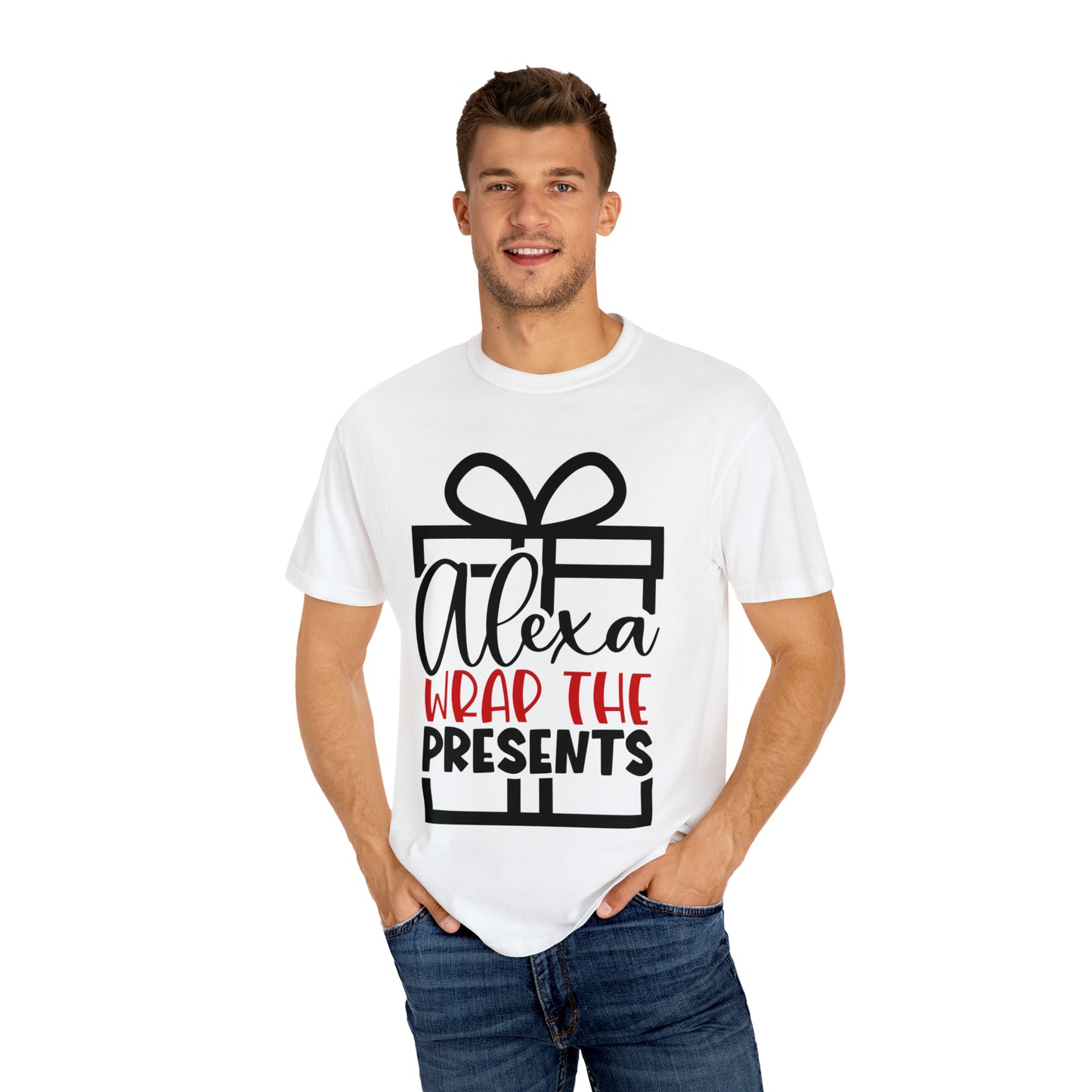 Alexa Wrap the Presents Unisex Garment-Dyed T-shirt