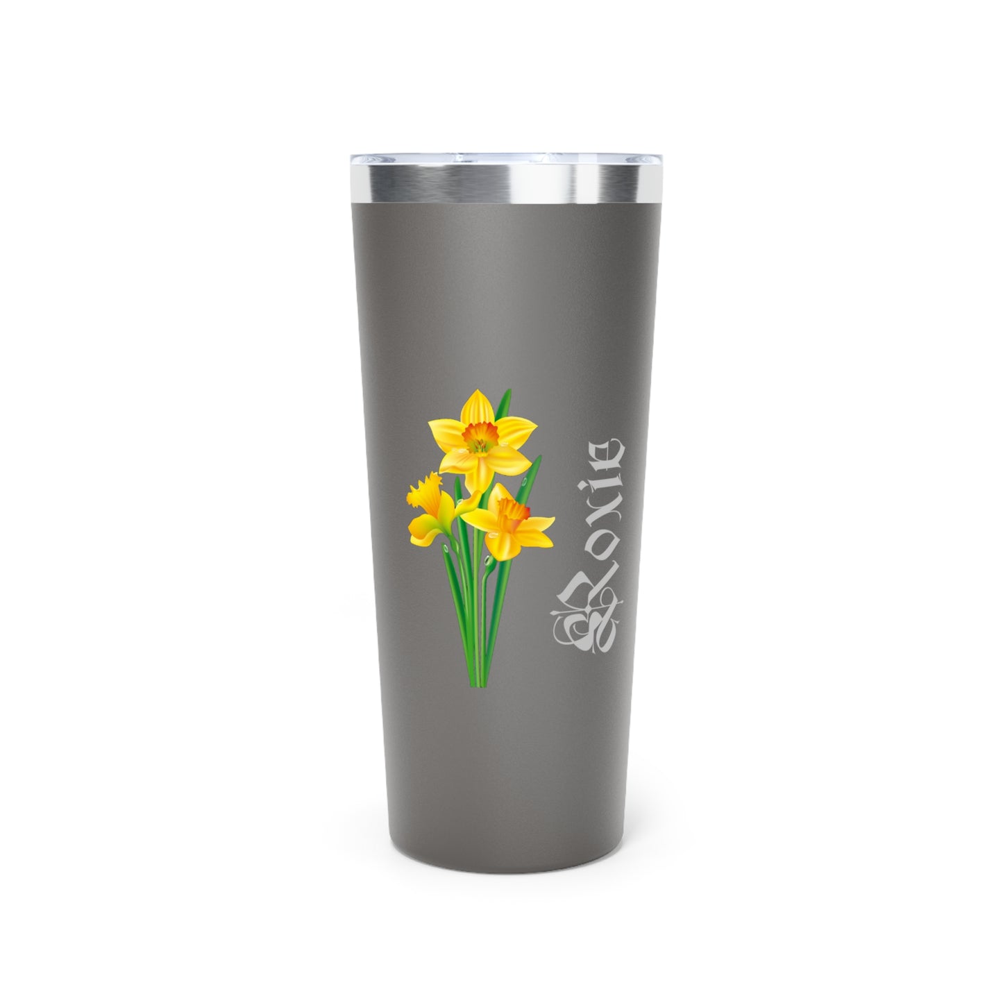 March Personalized Birth Flower 22 oz Tumbler, Personalized Birth Flower Coffee Cup With Name, Gifts for Her, Bridesmaid Proposal, Party Favor