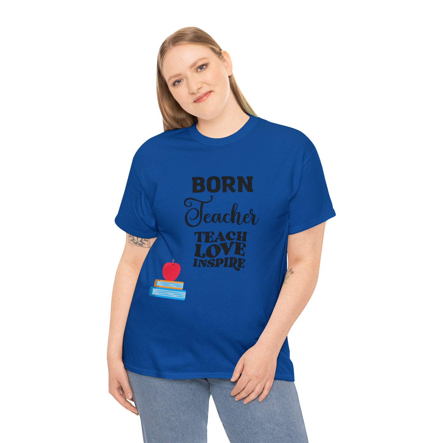 Born Teacher Unisex Heavy Cotton Tee