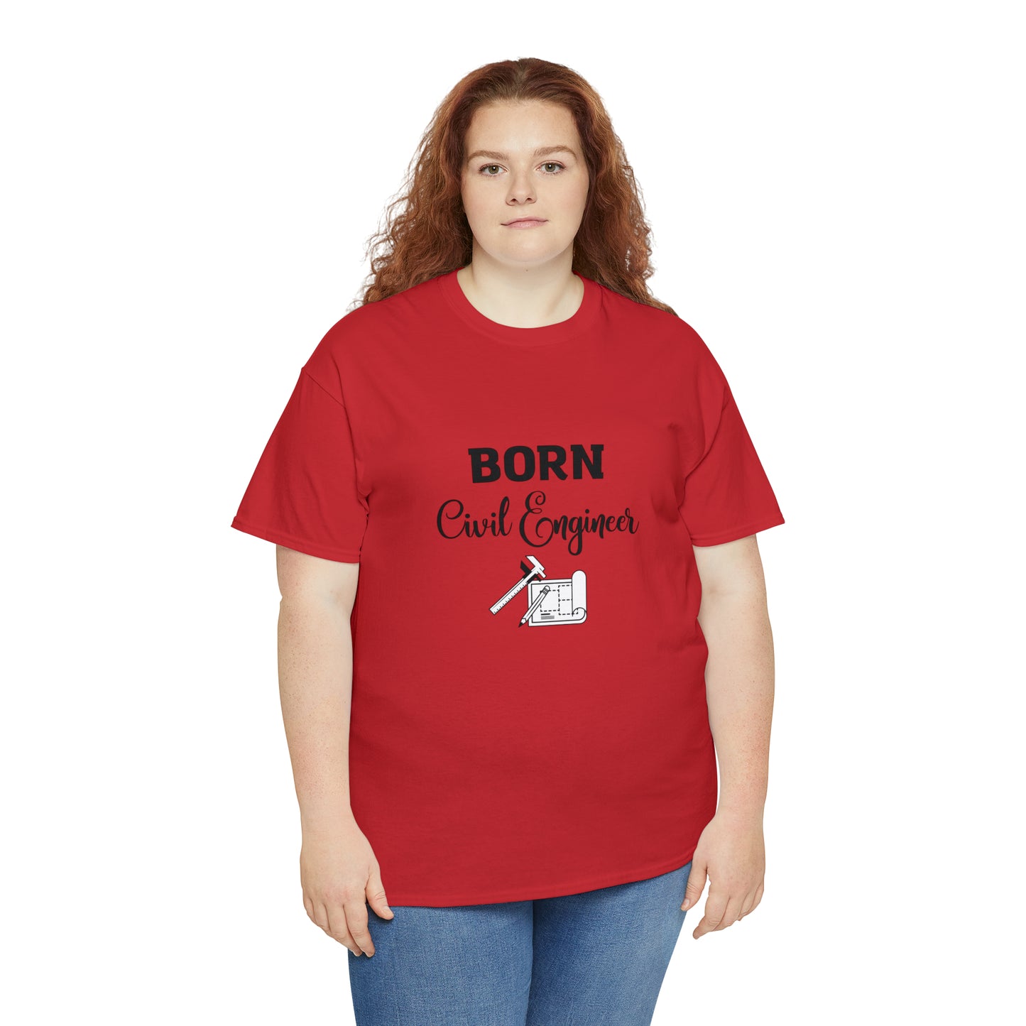 Born Civil Engineer Unisex Heavy Cotton Tee