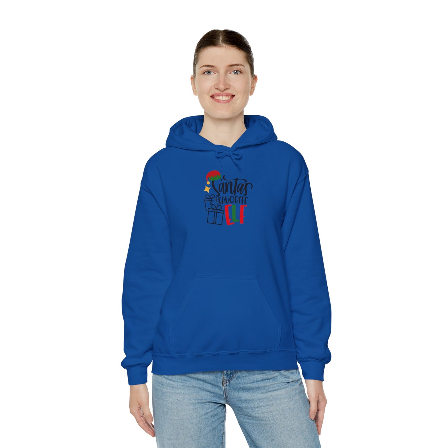 Santa's Favorite Elf Hooded Sweatshirt, Funny Sweatshirt, Elf Christmas Shirt, Cute Sweatshirt, Christmas Slogan Shirts, Christmas Sweater