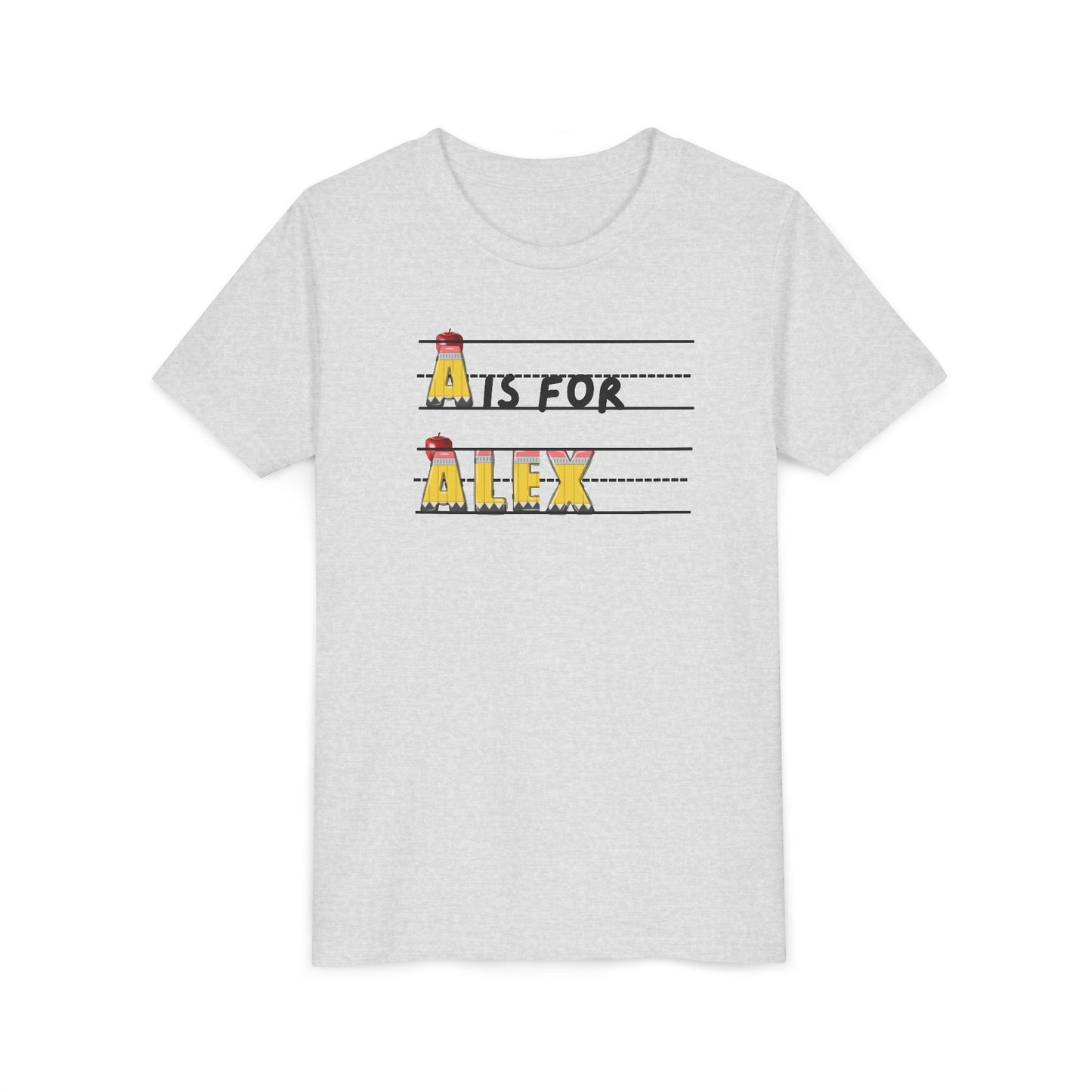 Custom Kids Name School Shirt, Back to School T-shirt, Toddler First Day of School Tee, Alphabet with Name Tee, Kindergarten Shirt with Name