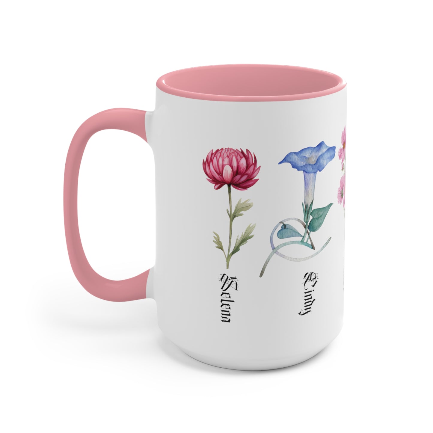 Custom Birth Month Flower mug, Mother's Day Gift, Plant Mom Mug, Custom Mom Mug, Mothers Day Mug, Plant mom mug Two-Tone Coffee Mugs