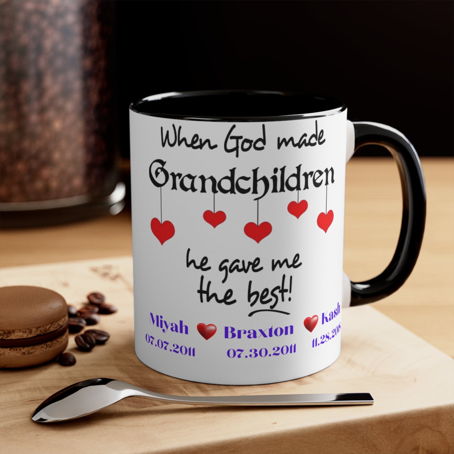 Personalized Grandma Mug With Names, Gift for Grandma, Grandparent Mug, Grandma Mug with Grandchildren's Name, Grandma Cup with Names