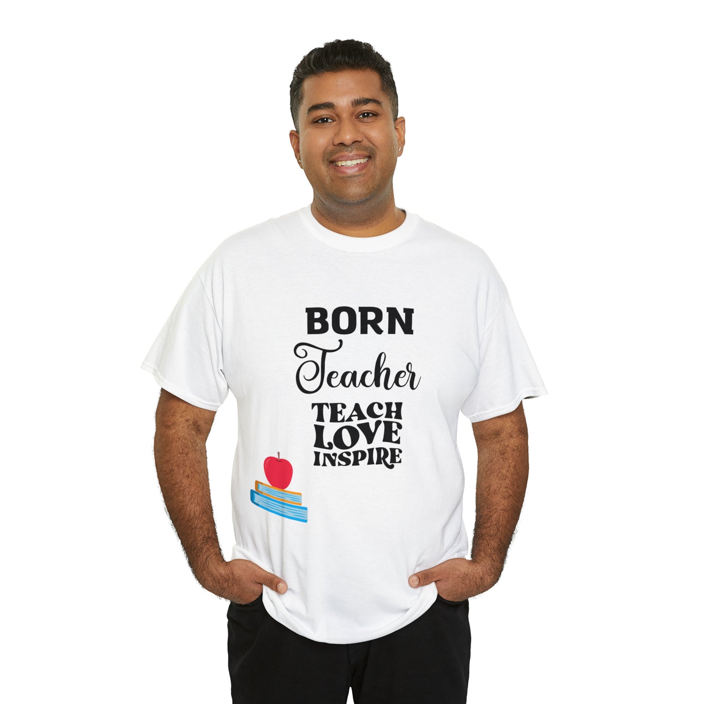 Born Teacher Unisex Heavy Cotton Tee