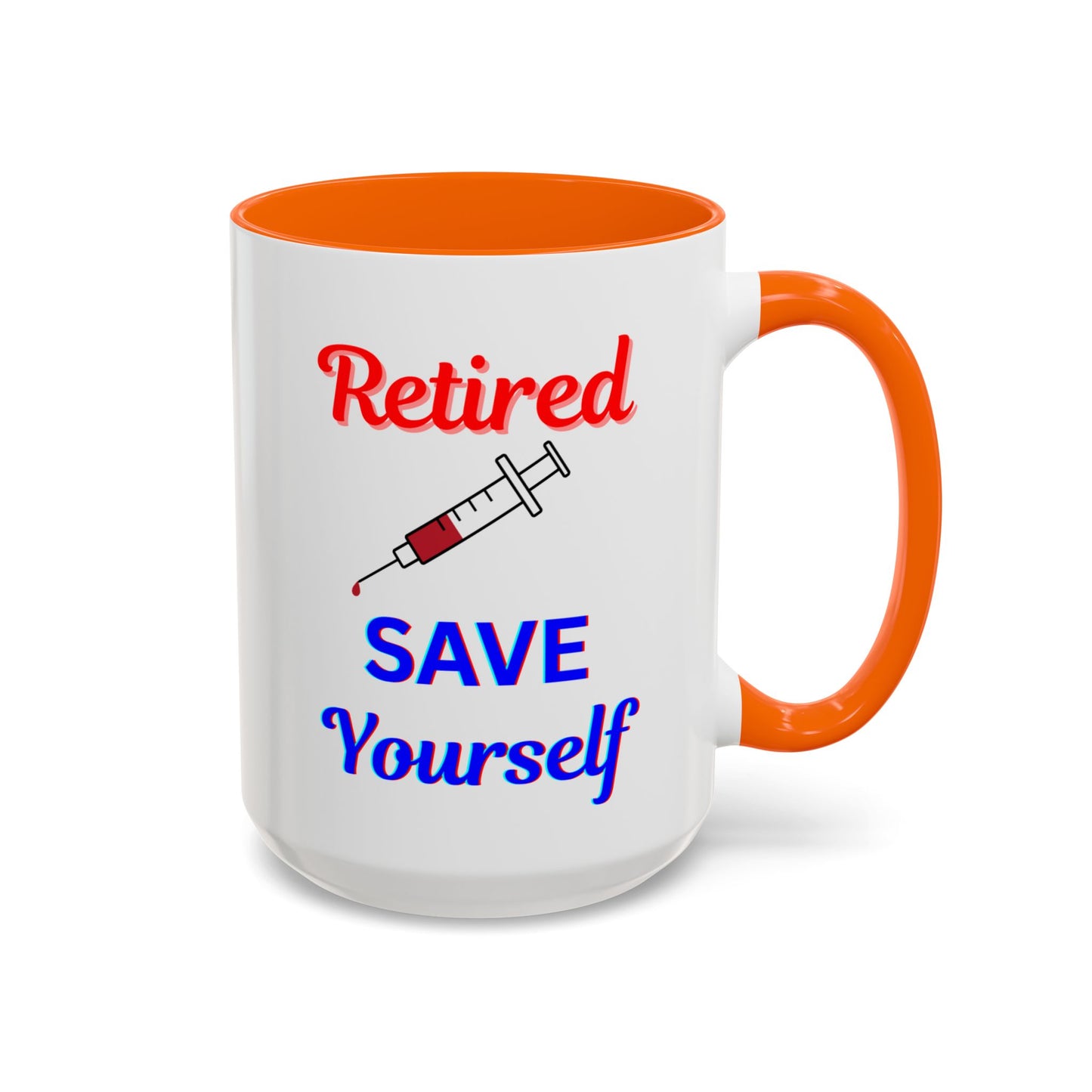 Retired Nurse Save Yourself Coffee Mug, Fun Gift for Retirement, Personalized Mug for Nurses, Coffee Cup for Grandkids Contact, Perfect for Holidays