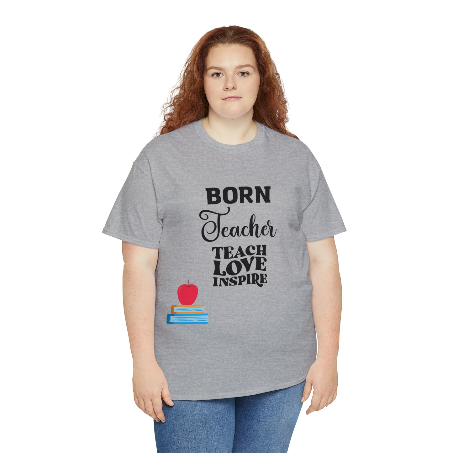 Born Teacher Unisex Heavy Cotton Tee