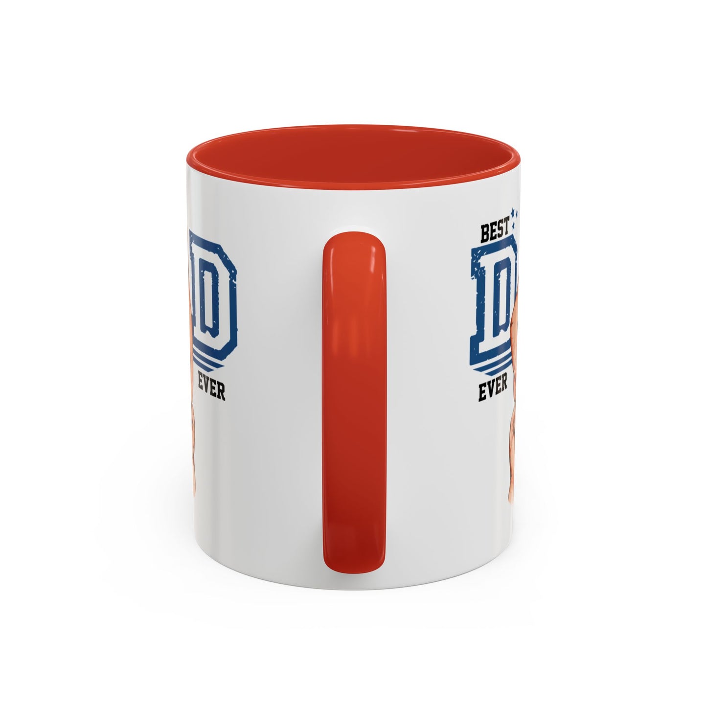Best Dad Ever 2-kids Accent Coffee Mug | Father's Day Gift, Dad Mug, Coffee Lover Gift, Family Appreciation, Unique Drinking Cup
