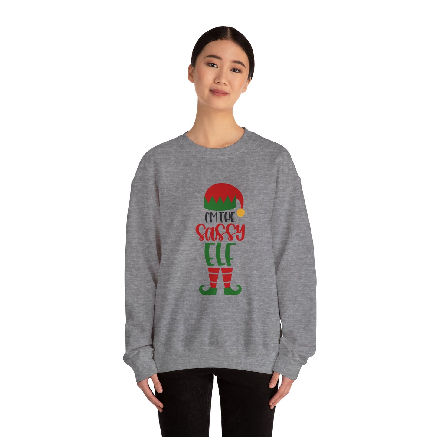 I'm the Sassy One Unisex Heavy Blend Crewneck Sweatshirt, Funny T-shirt, Christmas Shirt, Christmas Slogan Shirts, Christmas Sweater, Santa Shirt