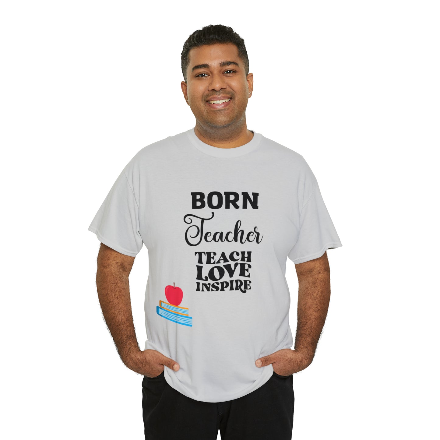 Born Teacher Unisex Heavy Cotton Tee