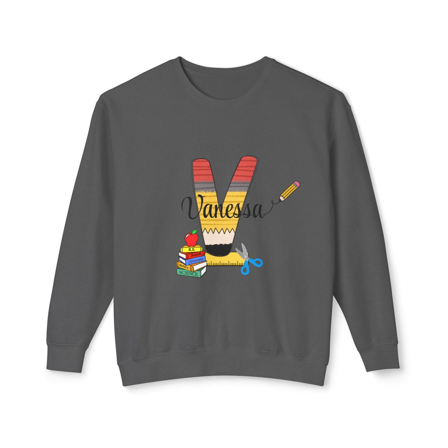 Custom name unisex alphabet sweatshirt for youth, toddlers & adults. Toddler and preschool gift, First Day Of School, fun shirt for youth