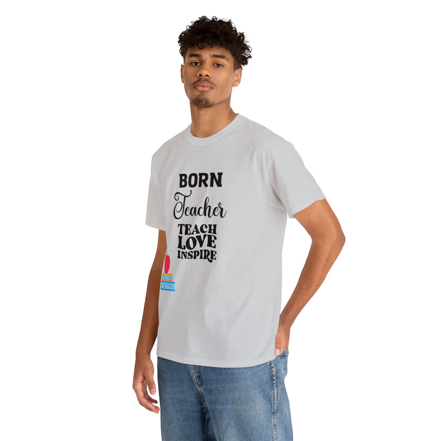 Born Teacher Unisex Heavy Cotton Tee