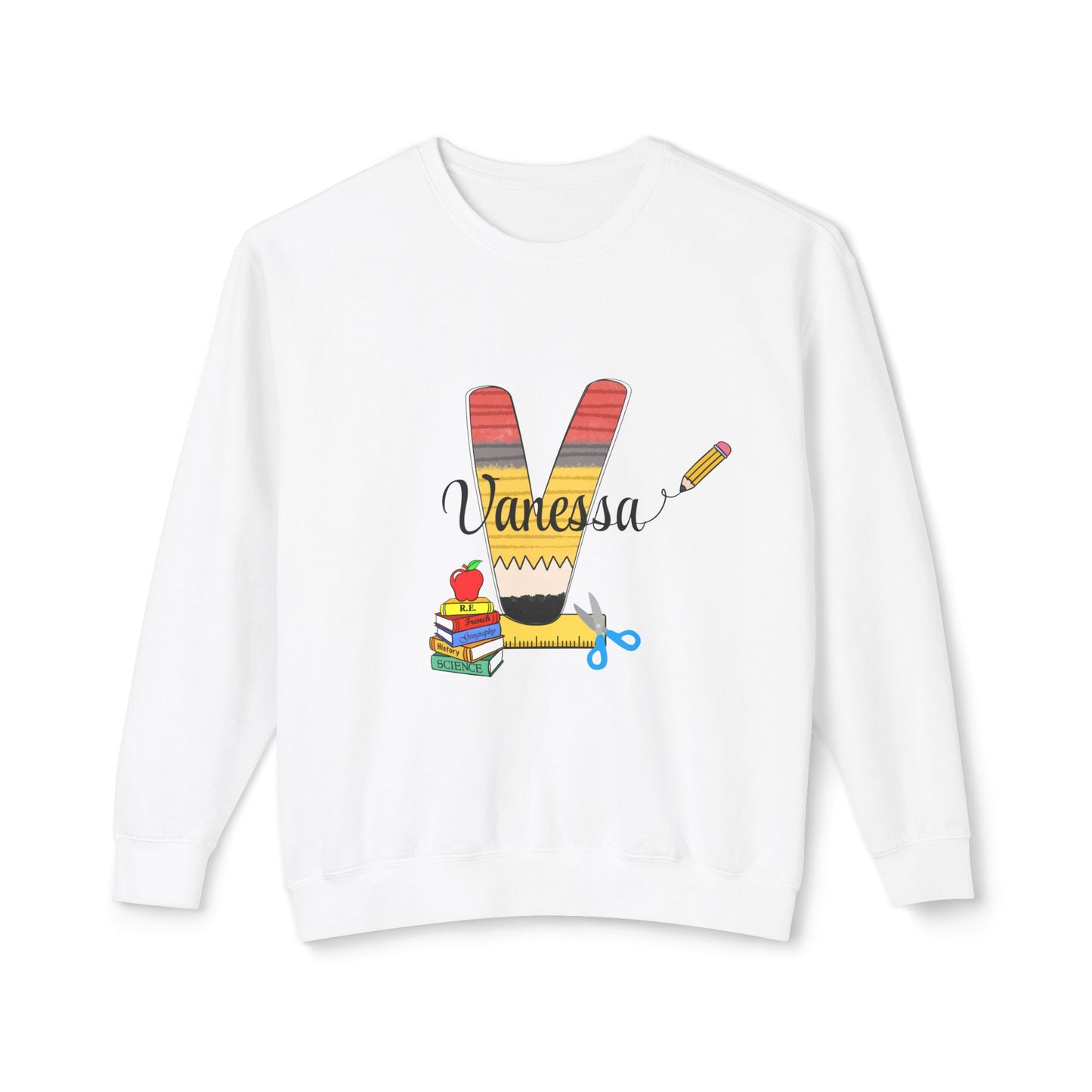 Custom name unisex alphabet sweatshirt for youth, toddlers & adults. Toddler and preschool gift, First Day Of School, fun shirt for youth