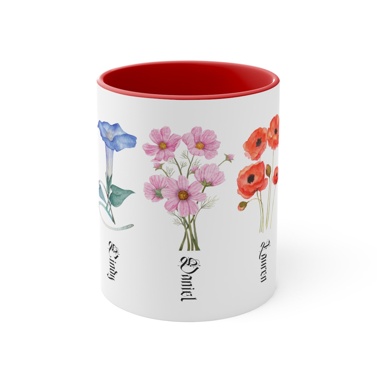 Custom Birth Month Flower mug, Mother's Day Gift, Plant Mom Mug, Custom Mom Mug, Mothers Day Mug, Plant mom mug Two-Tone Coffee Mugs