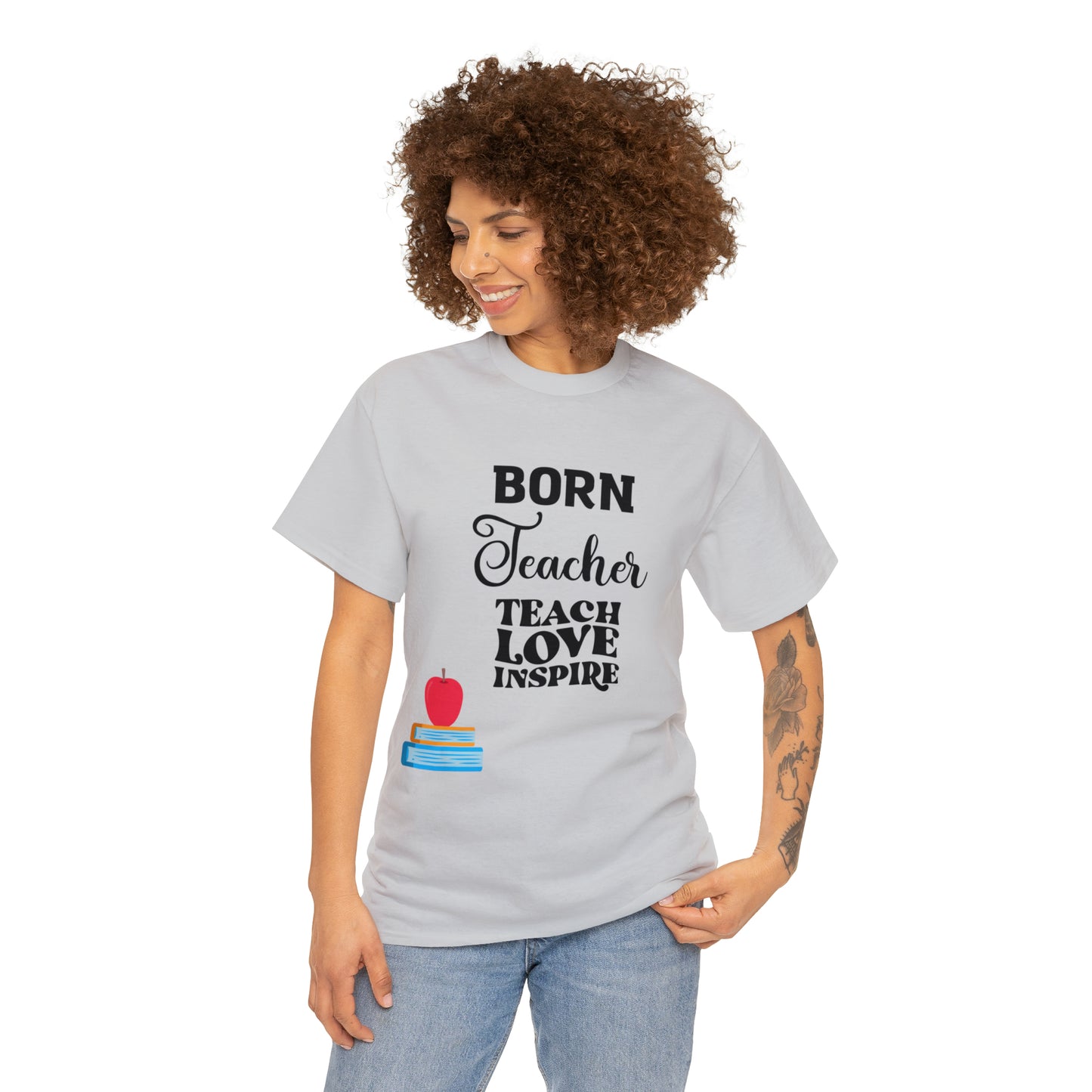 Born Teacher Unisex Heavy Cotton Tee