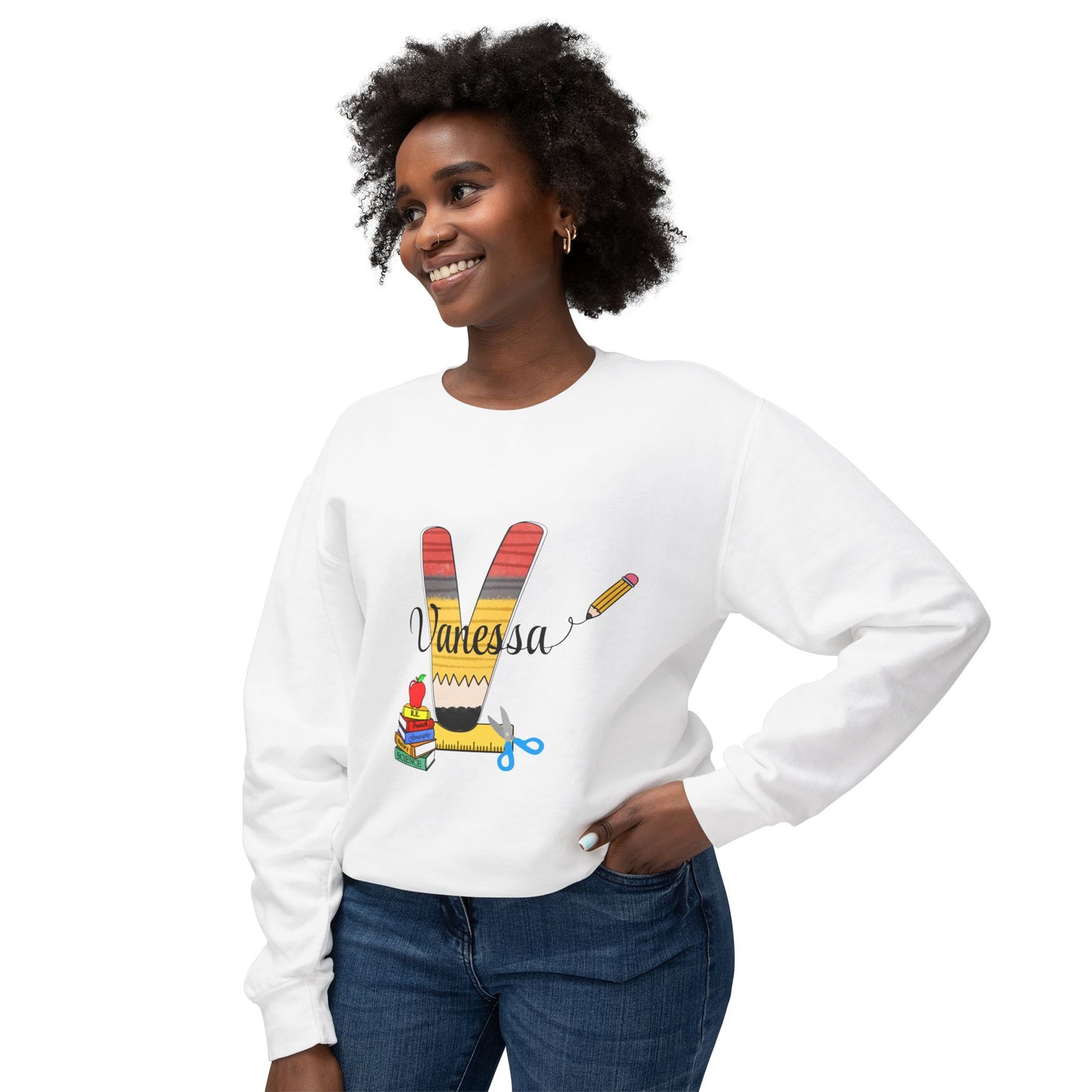Custom name unisex alphabet sweatshirt for youth, toddlers & adults. Toddler and preschool gift, First Day Of School, fun shirt for youth