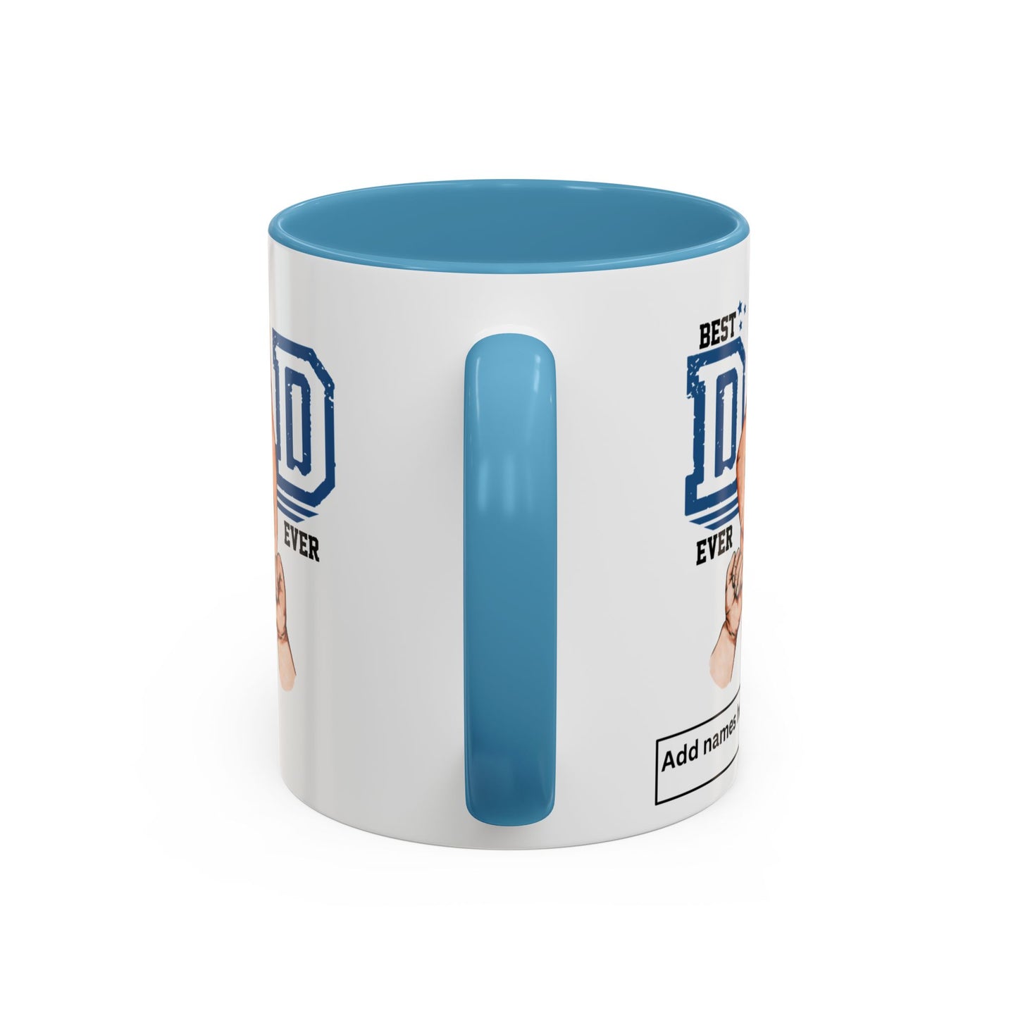 Best Dad Ever 3-kids Accent Coffee Mug | Father's Day Gift, Dad Mug, Coffee Lover Gift, Family Appreciation, Unique Drinking Cup