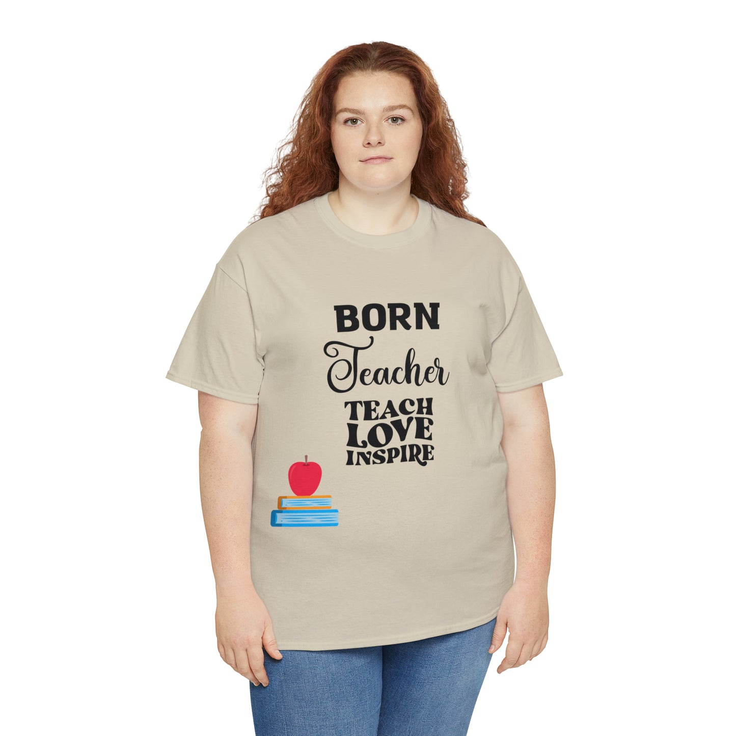 Born Teacher Unisex Heavy Cotton Tee