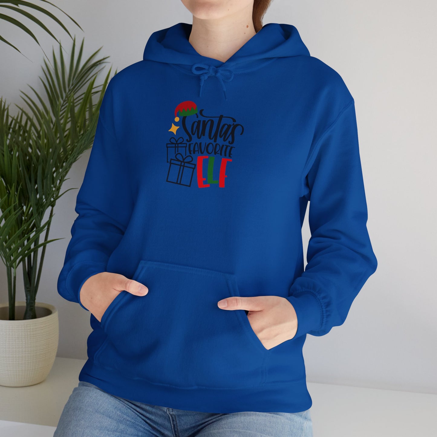 Santa's Favorite Elf Hooded Sweatshirt, Funny Sweatshirt, Elf Christmas Shirt, Cute Sweatshirt, Christmas Slogan Shirts, Christmas Sweater