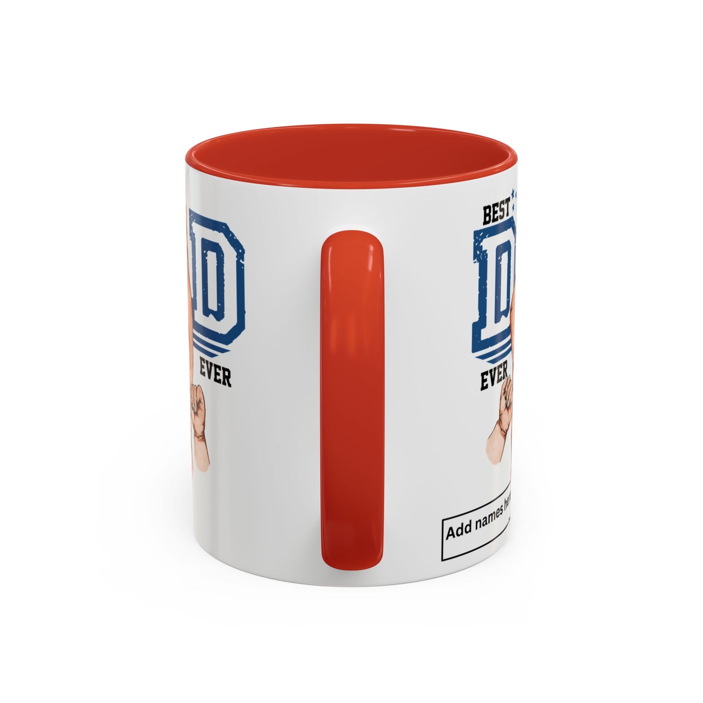 Best Dad Ever 4-kids Accent Coffee Mug | Father's Day Gift, Dad Mug, Coffee Lover Gift, Family Appreciation, Unique Drinking Cup