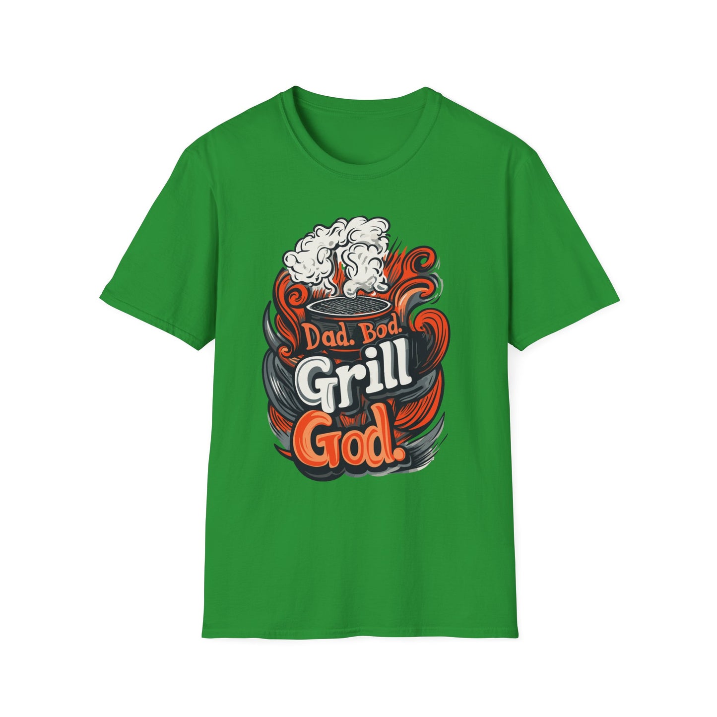 Dad, Bod Grill God T-Shirt | Father's Day Gift | Unisex Tee for Dads | Comfortable Casual Wear | Gift for Dad | Fire Theme