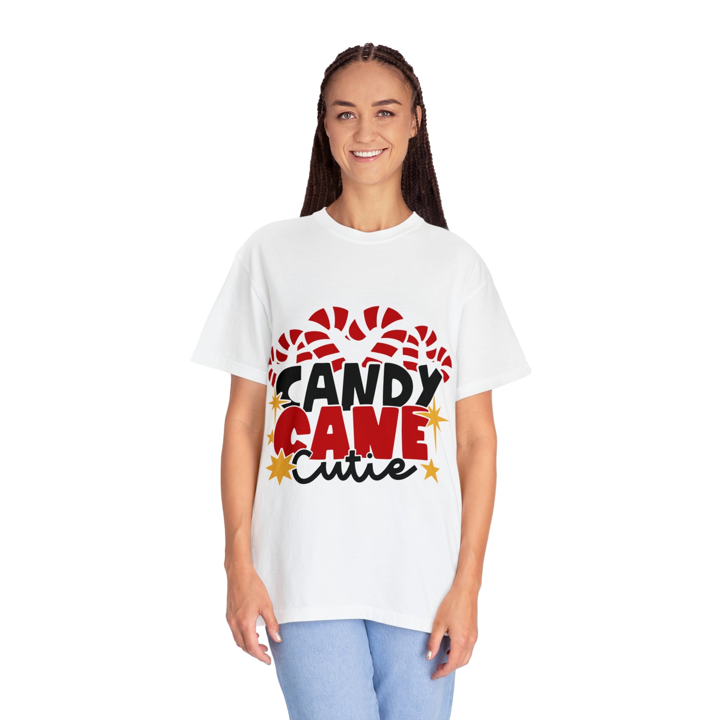 Candy Cane Cutie Unisex Garment-Dyed T-shirt