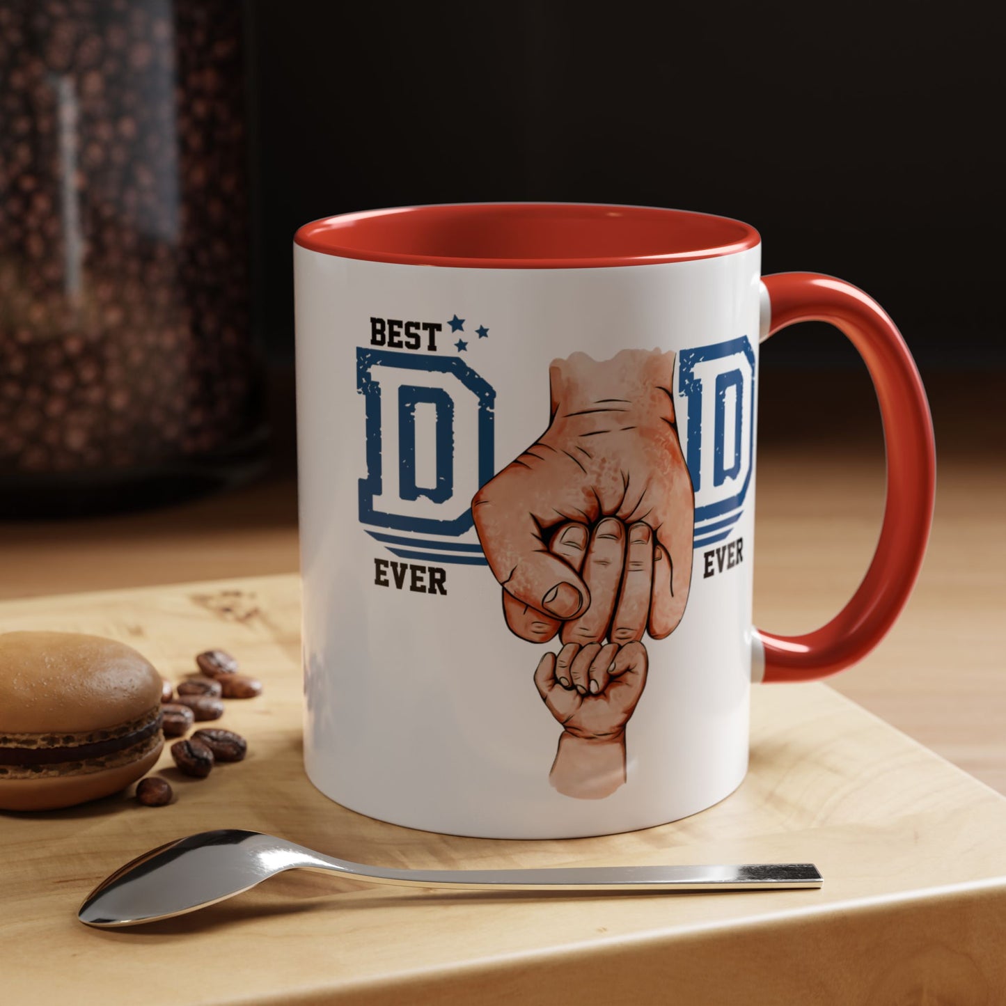 Best Dad Ever Accent Coffee Mug | Father's Day Gift, Dad Mug, Coffee Lover Gift, Family Appreciation, Unique Drinking Cup