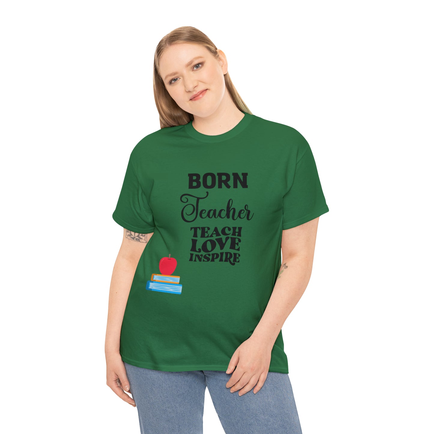Born Teacher Unisex Heavy Cotton Tee