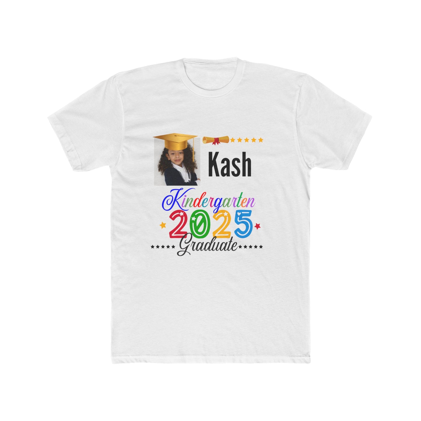 Kindergarten Graduate Unisex Tee for Adults - Customizable 2025 Kash T-Shirt
